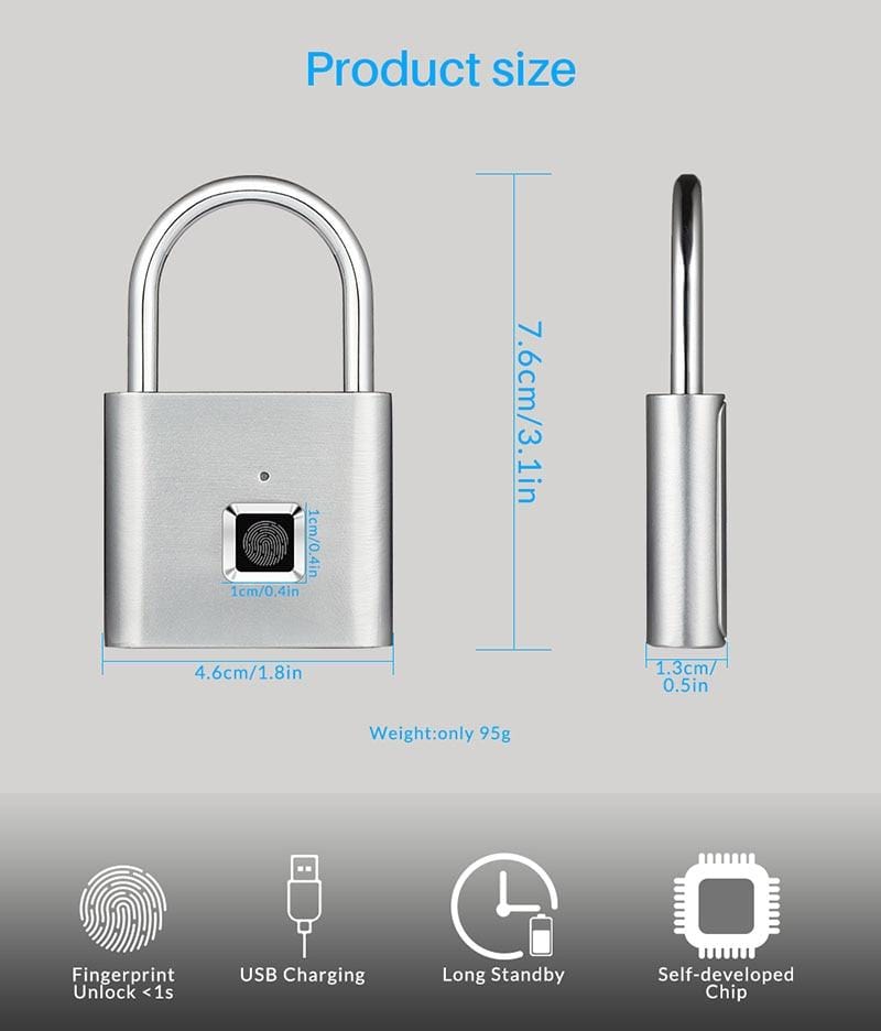 Smart Fingerprint Padlock