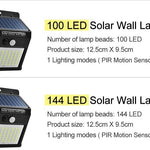 LED Outdoor Solar Wall Lamp PIR Motion Sensor