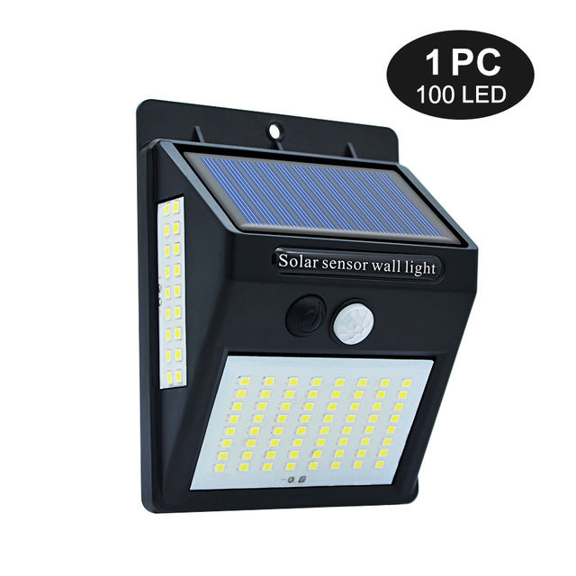 LED Outdoor Solar Wall Lamp PIR Motion Sensor