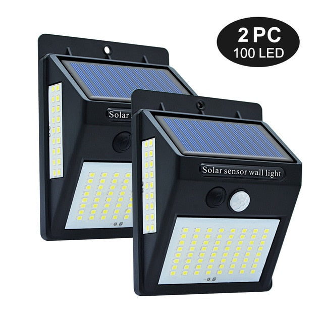 LED Outdoor Solar Wall Lamp PIR Motion Sensor