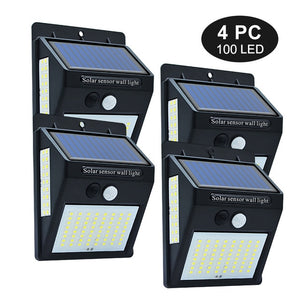 LED Outdoor Solar Wall Lamp PIR Motion Sensor