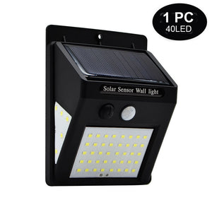 LED Outdoor Solar Wall Lamp PIR Motion Sensor