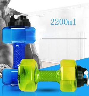 2 in 1 Plastic Dumbbell and Water Bottle