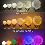 3D  LED Moon Lamp