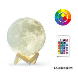 3D  LED Moon Lamp