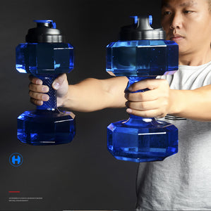 2 in 1 Plastic Dumbbell and Water Bottle