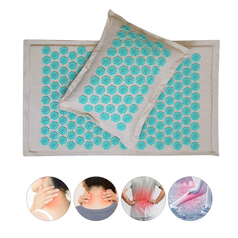 Acupressure Mat and Pillow Set