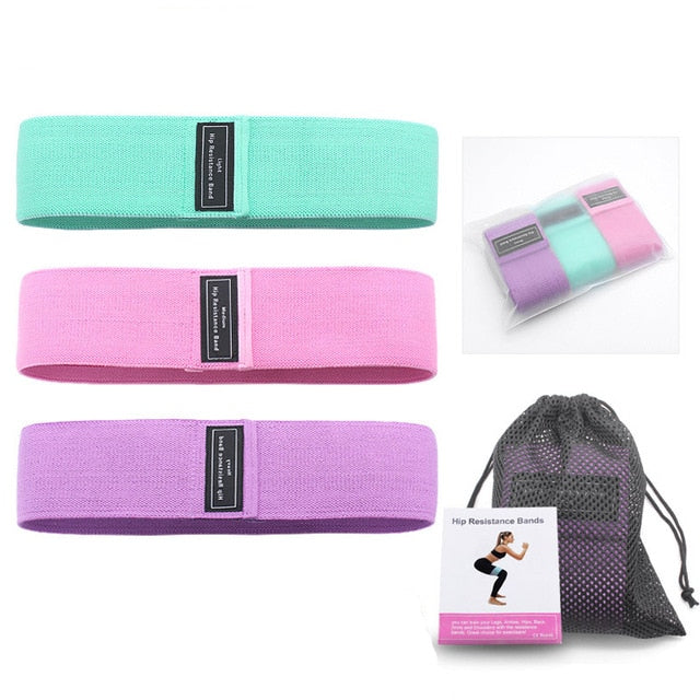 3pcs Fabric Resistance Bands